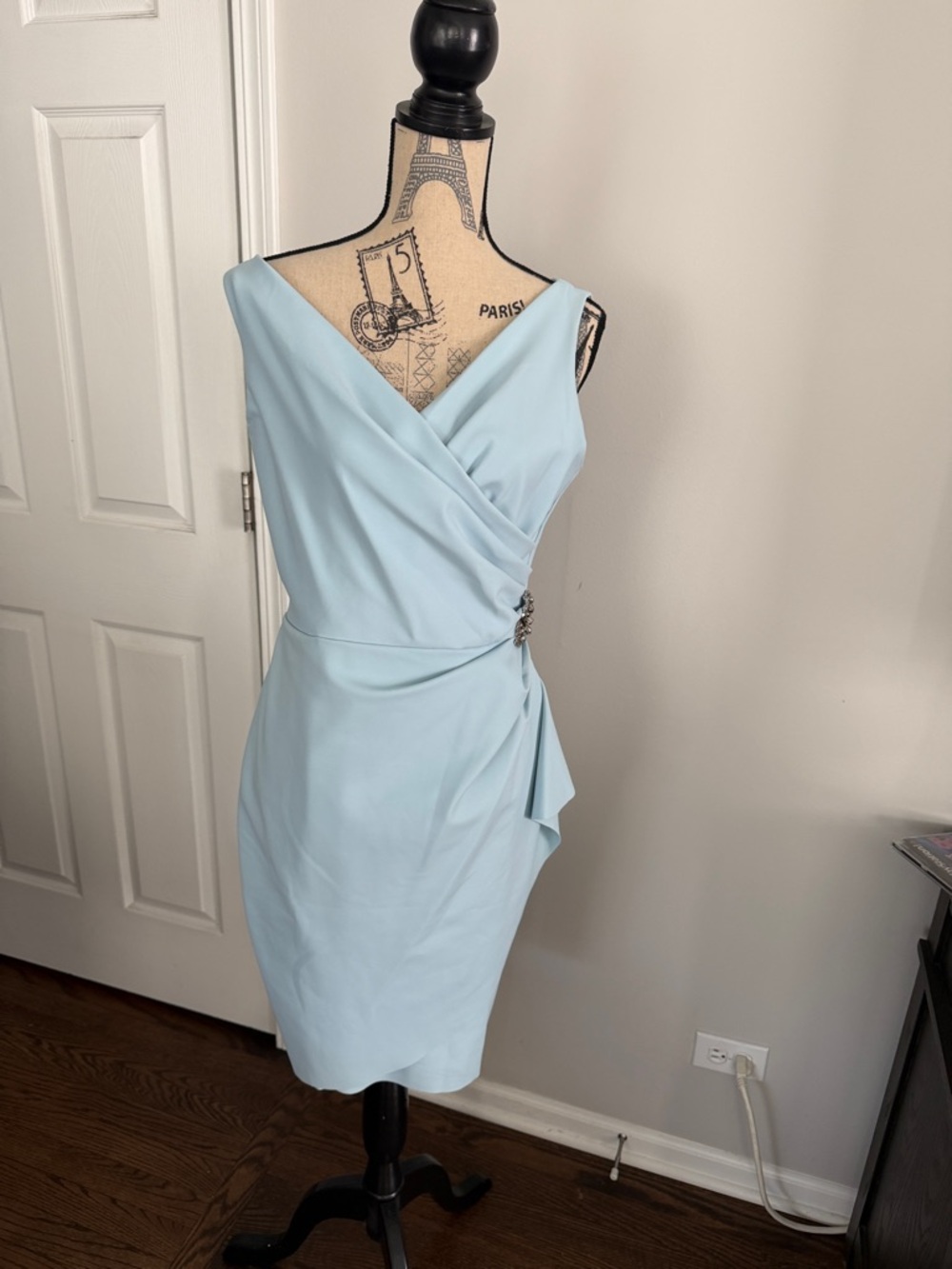 Alex Evenings Women's Blue Side
Ruched Cocktail Dress Size -10